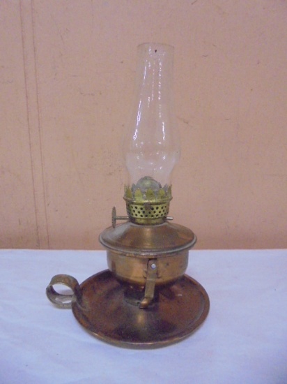Vintage Miniature Copper Finger Oil Lamp