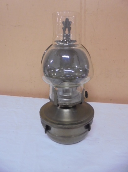 Metal & Glass Oil Lamp w/ Reflector