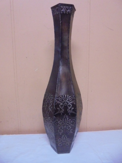 Large Decorative Metal Vase