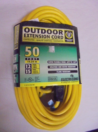 Brand New 50ft 12 Gauge Outdoor Extention Cord