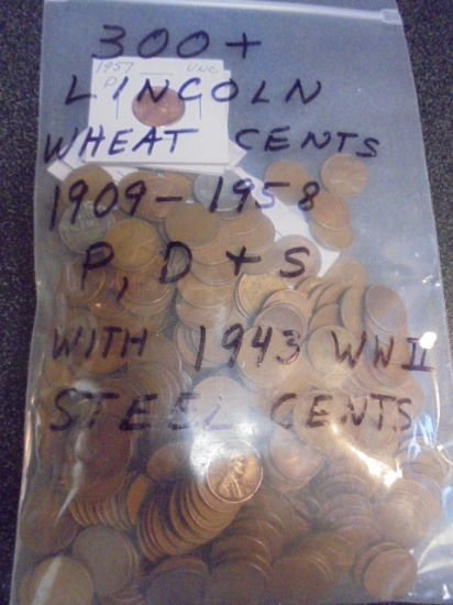 300+ Lincoln Wheat Cents