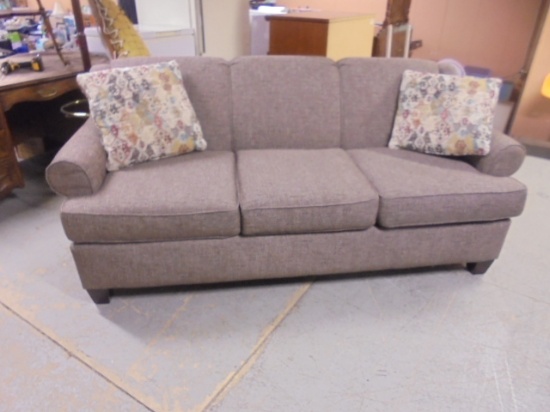 Like New Light Brown Sofa w/ Matching Accent Pillows