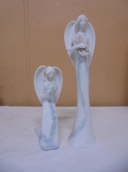 Beautiful 2pc Set of Appletree Designs Porcelain Angels