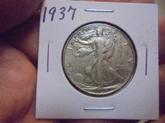 1937 Silver Walking Liberty Half Dollar