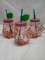 Qty 3 Glass Mason Jar Style Flamingo Drinkware with Straw