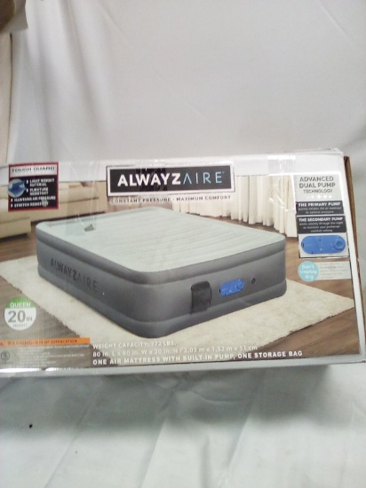 AlwaysAire Advacnced Dual Pump 20” Queen Size Air Mattress