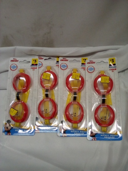 Qty 4 Mickey Mouse Goggles Ages 3+