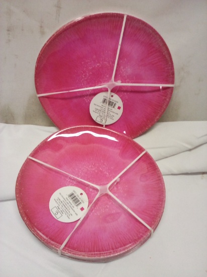 Qty 2- 4 Melamine Serving Plates 8” diameter
