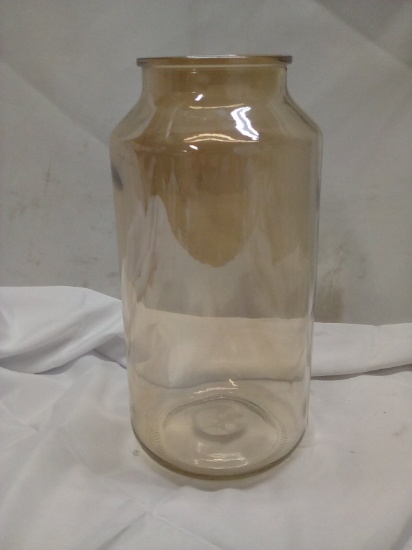 Large Glass Vase 13.5” Tall 6” Diameter