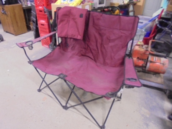 Outdoor 2 Seater Camp Chair w/ Drink Holder