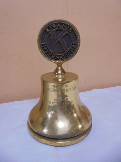 Large Solid Brass Large Kiwanis International Meeting Bell