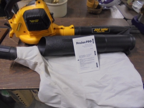 Poulan Pro PBV 200 Gas Powered Blower/Vac w/ Manual