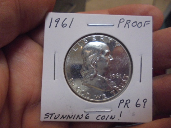 1961 Silver Proof Franklin Half Dollar