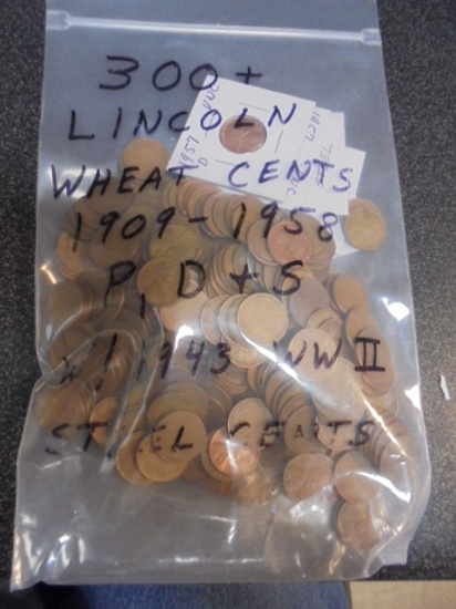 300+ Lincoln Wheat Cents