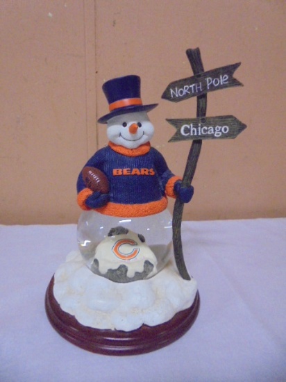Chicago Bears Snowman Snow Globe