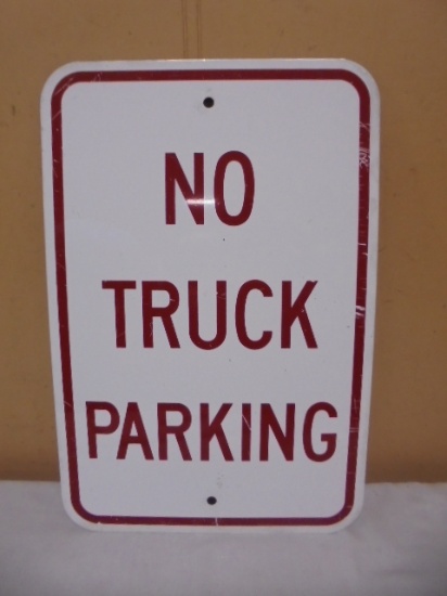 Heavy Metal No Truck Parking Sign