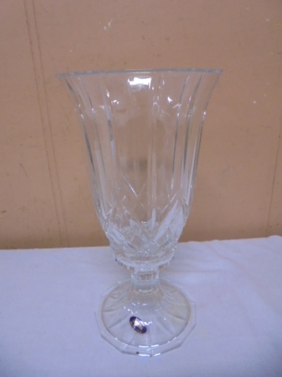Beautiful 2pc Lead Crystal Hurricane Candle Holder