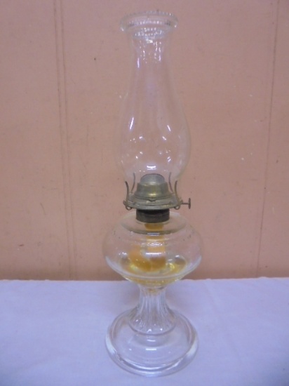 Vintage Glass Oil Lamp