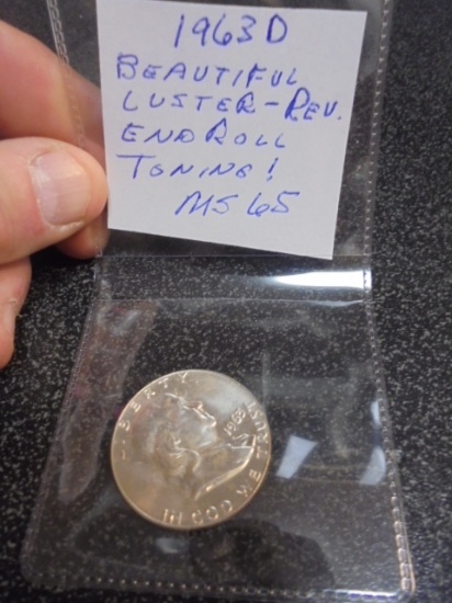 1963 D Mint Silver Franklin Half Dollar