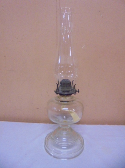 Vintage Glass Oil Lamp