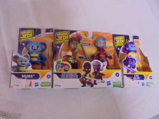 3 Packs of Star Wars Young Jedi Adventures Figures