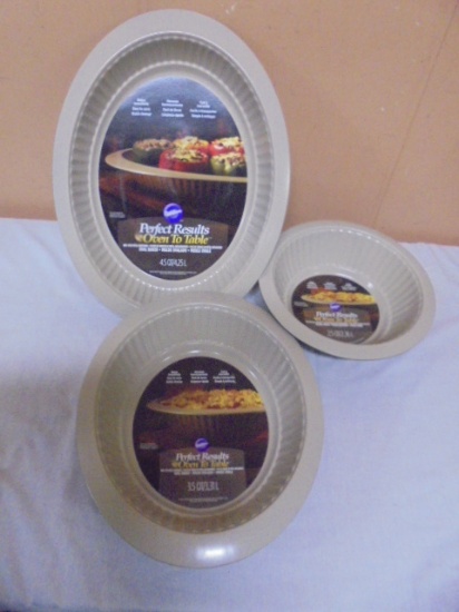 3pc Group of Brand New Wilton Baking Pans
