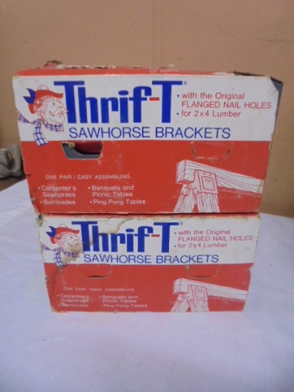 2 Sets of Thrif-T Steel Saw Horse Brackets