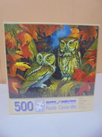 500pc Two Screech Owls Jigsaw Puzzle