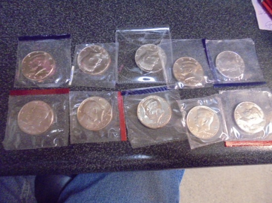 Group of (10) Assorted Uncirculated Kennedy Half Dollars