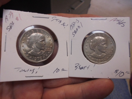1979 and 1980 S-Mint Susan B. Anthony Dollar