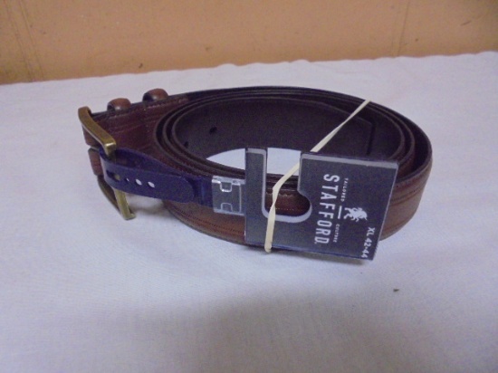Brand New Men's Stafford Brown Leather Belt