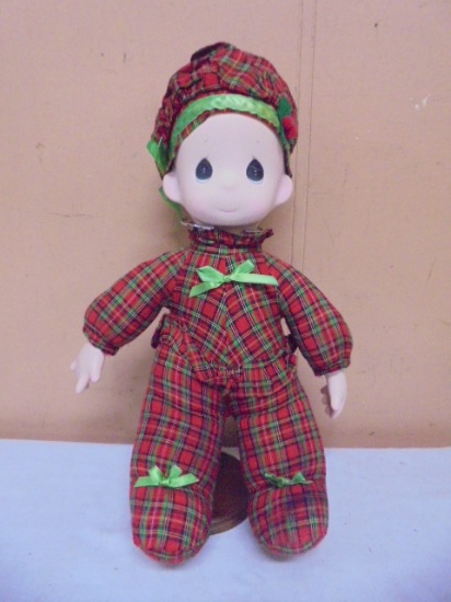 Preious Moments Porcelain Head and Hands Doll on Stand