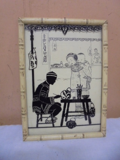 Vintage Oriental Silhouette Picture