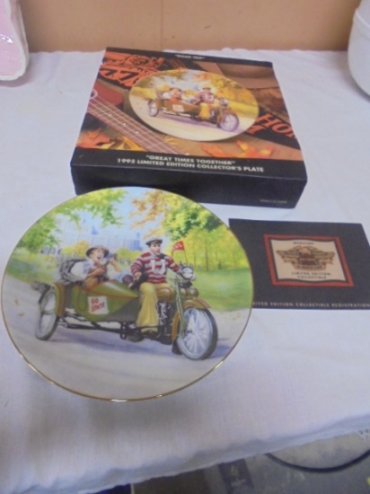1995 Harley Davidson "Great Times Together" Limited Edition Plate