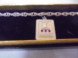 Vintage General Motors Anniversary Bracelet Service Award w/ Gemstones