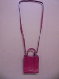Ladies Red Leather Micheal Kors Crossbody Bag