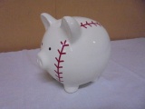 Ceramic Baseball Piggy Bank