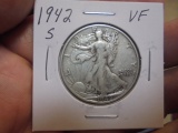1942 S Mint Silver Walking Liberty Half Dollar