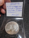 1922 P Mint Silver Proof Peace Dollar