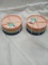 2 Sets of 6 Assorted Color Pillowfort Divided Plates