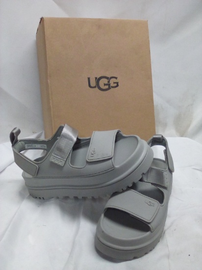 Size 9 Light Grey Chunky Strap Sandals- MSRP $98.99