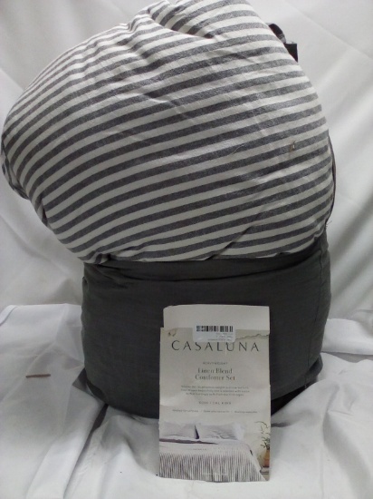 Heavyweight Linen Blend Comforter Set King/ Cal King 1 Comforter 2 Shams