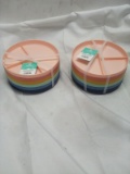Qty. 2 Sert of 6 Silicone Divided Plates 7.5” Diameter Each