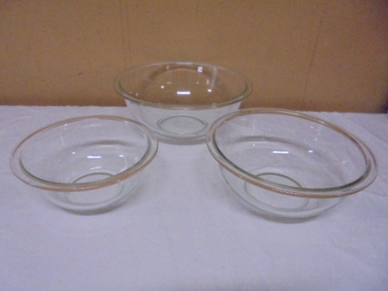 3pc Pyrex Glass Mixing Bowl