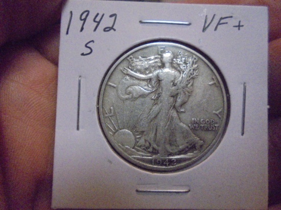 1942 S Mint Silver Walking Liberty Half Dollar