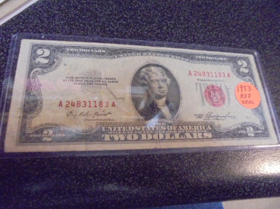 1953 Two Dollar Red Seal Note