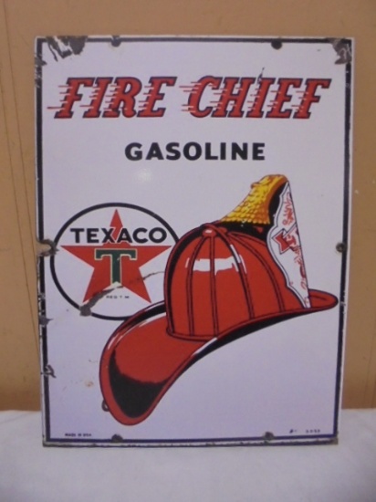 Texaco Fire Chief Gasoline Advertisement Sign