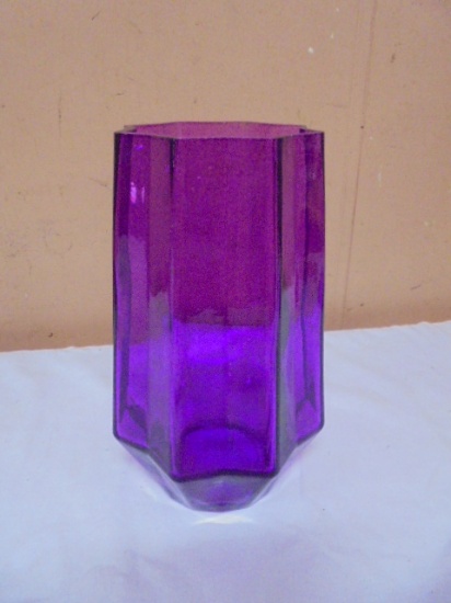 Beautiful Purple Art Glass Vase