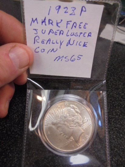 1923 P Mint Silver Peace Dollar