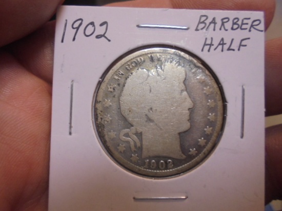 1902 Silver Barber Half Dollar